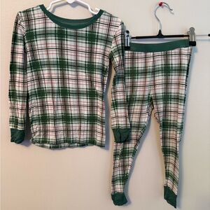 Little Sleepies Green Plaid Kids Pajamas